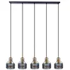 Näve Suspension Foro, à cinq lampes, noir/doré