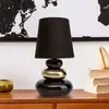 Näve Lampe table Stoney, pied céramique abat-jour tissu