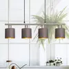 Näve Suspension Maron, quatre lampes, tissu, brun/doré