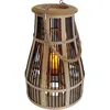 Näve Lampe déco solaire LED Panier, 34 cm, noir/naturel