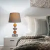 Näve Lampe à poser Araga, grise/chromée/bois