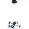 Näve Suspension LED Discus noire, à six lampes