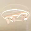 Näve Plafonnier LED Ronda, blanc, trois lampes