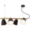 Näve Suspension Triton noire et dorée, quatre lampes