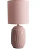 Näve Lampe à poser Erida, céramique/tissu, vieux rose