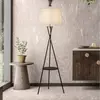 Näve Lampe sur pied Tora, noir/blanc, textile, hauteur 158 cm trépied