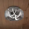 Lumière Näve Plafonnier LED Malou, verre, CCT, télécommande