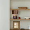 Näve Lampe à poser Bronco, tabac, céramique/simili cuir, hauteur 39 cm