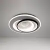 Näve Plafonnier LED Malea. blanc/noir, métal, Ø 49 cm, CCT