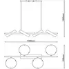 Näve Suspension LED Tessa noir/beige 110cm Touchdim CCT à 4 lampes.