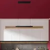 Näve Suspension LED Wilma, bois, longueur 122 cm, intensité variable