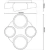 Näve Plafonnier LED Eliora, à 4 lampes, blanc, CCT, télécommande