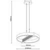 Näve Suspension LED Yvaris, argent, CCT, télécommande
