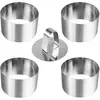 BEKA Lot de 4 cercles à mignardise 7,5cm + poussoir gris