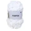 Rico Design pompon (pompom) white yarn 018 200g - scarf yarn