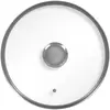 DURANDAL Couvercle plat en verre cerclé inox Légende 24 cm