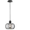 FISCHER & HONSEL Suspension Dima, verre fumé, à 1 lampe, Ø 22cm