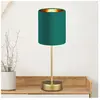 Fischer & Honsel Lampe À Poser Aura Socle Doré Abat-Jour Turq/Doré