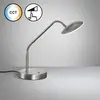 FISCHER & HONSEL Lampe de table LED Tallri, nickel, hauteur 60 cm, var...