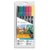 Set de 6 feutres Tombow France & Benelux Abt Dual Primaires