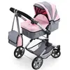 Bayer Grand Landau Pour Poupée - Neo Pro - Réglable - Gris/Rose - 51-89 Cm