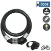 Antivol pour vélo ABUS 1460/85 noir - Steel O Flex - Adulte - Vélo loisir