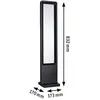 Paulmann Borne lumineuse LED Reana, anthracite, 83 cm, métal, IP44