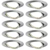 93399 Luminaire à led encastrable led GU10 fer (brossé) - Paulmann
