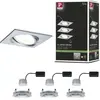 Paulmann 3 spots Nova Coin carré, dimmable, alu