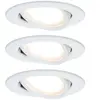 93485 Nova Spot encastrable jeu de 3 led led 18 w blanc mat - Paulmann