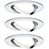 Paulmann Paulmann 3 Spots Nova Coin Rond Inclinable, Chromé