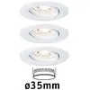 Kit de 3 spots encastrables Nova mini ronds orientables blanc Paulmann