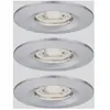 Paulmann Nova mini 3 spots encastrés IP44 chromé