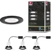 Spot encastrable fixe rond Nova noir mat 3x6,5w Paulmann
