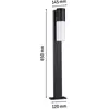 Paulmann 94788 Borne lumineuse Tralia IP44 max. 10W 650mm Anthracite a...