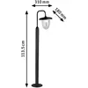 Borne extérieure Bollard 230 v IP44 à équiper E27 anthracite Paulmann