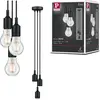 Paulmann Neordic Luminaire en suspension Ketil E27 max. 3x60W Noir gradable Silicone#Métal