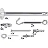 Paulmann Kit de montage de système câbles holder + deflector pack de 4 chrome