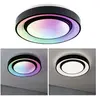 RAINBOW-Plafonnier LED Métal  Ø 37.5cm Noir Paulmann H: 7cm / Ø: 37,5cm