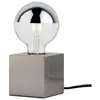 Lampe de table LED E27 20 W  Paulmann Kura 79730 acier inoxydable (brossé)