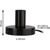 Paulmann Neordic Lampe à poser Haldor E27 max. 60W Noir Métal