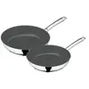 Wmf 0741609990 lot de 2 poêle en cromargan avec revêtement en céramique