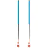 Les batons d'Alain - Bâtons de ski de randonnée - Azur  en Aluminium - Taille 125 cm - Bleu