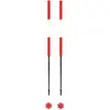 Les batons d'Alain - Bâtons de ski de randonnée - Savoie  - Taille 125 cm - Rouge