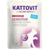 6x85g Sensitive poulet, canard Kattovit - Pâtée pour chat