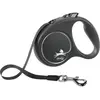 Laisse flexi Black Design noir, 5 m pour chien - taille S : jusqu'à 15 kg