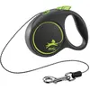 Flexi Laisse Black Design M Cord 5m Black/ Green Flexi Fu22c5-251-S-Cg