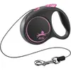 Laisse Black Design M Cord 5m black/ pink Flexi FU22C5-251-S-CP