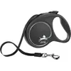 TRIXIE FLEXI Laisse rétractable, Enrouleur Design - Noir - L