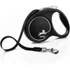 Laisse flexi Black Design noir, 5 m pour chien - taille M : jusqu'à 25 kg